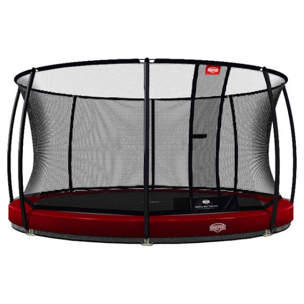 Trampolina BERG Elite + InGround 330 - 430 z siatką T-series RED, GREEN