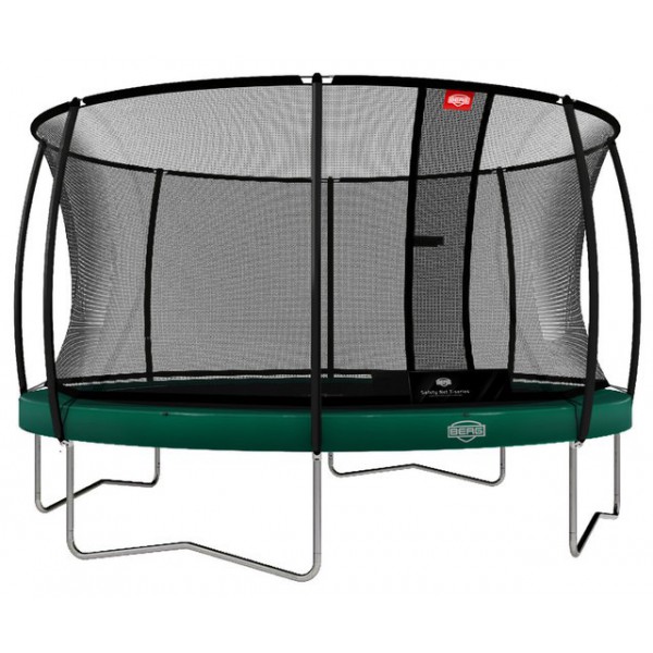 Trampolina BERG Elite + Regular 330 - 430 z siatką T-series RED, GREEN