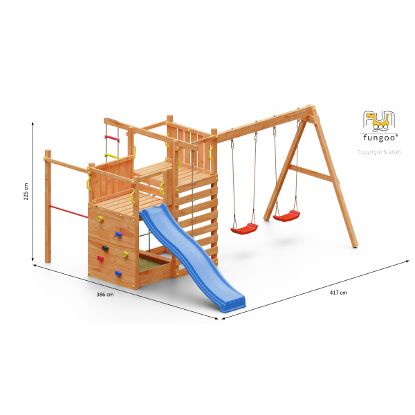 Zestaw sprawnościowy Climbing Star 3 Teak Fungoo