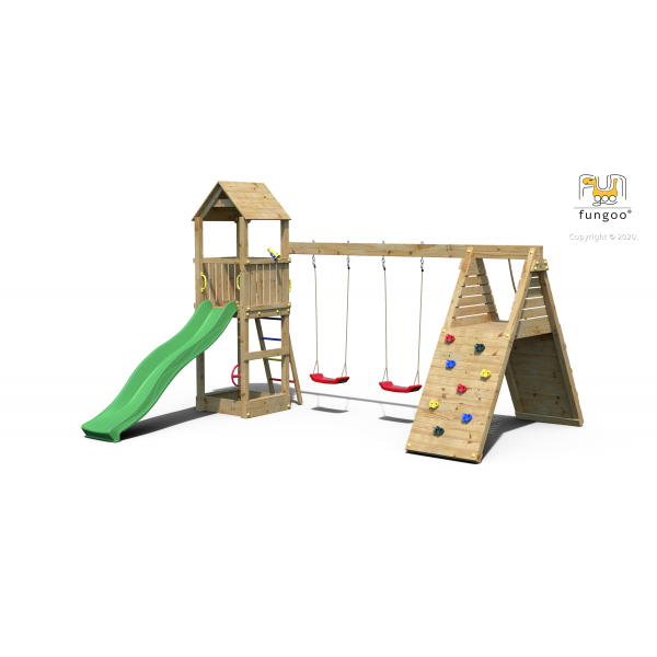 Plac Zabaw FUNGOO FLEPPI impregnowany z huśtawką 