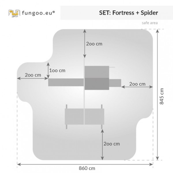 Plac zabaw Fortress Spider Teak Fungoo