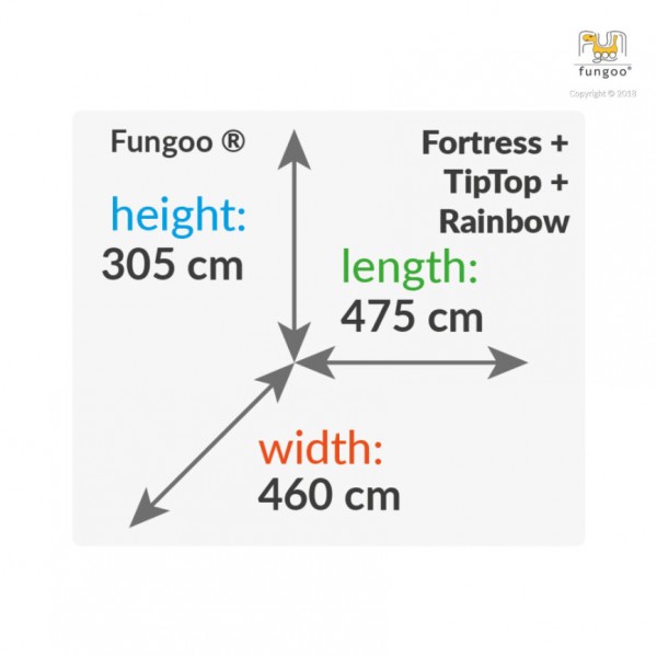 Plac zabaw Rainbow Fortress Tip Top Teak Fungoo