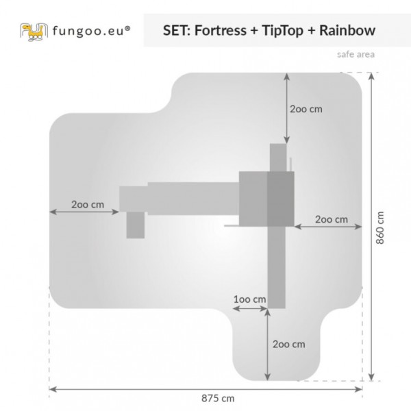 Plac zabaw Rainbow Fortress Tip Top Teak Fungoo