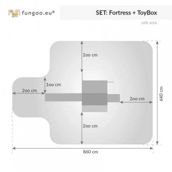 Plac zabaw Fortress ToyBox Teak Fungoo