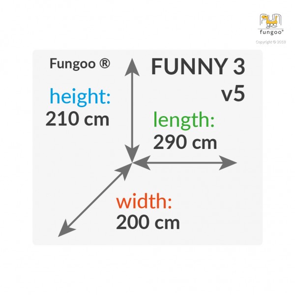 Plac zabaw Funny 3 z huśtawką i piaskownicą Fungoo