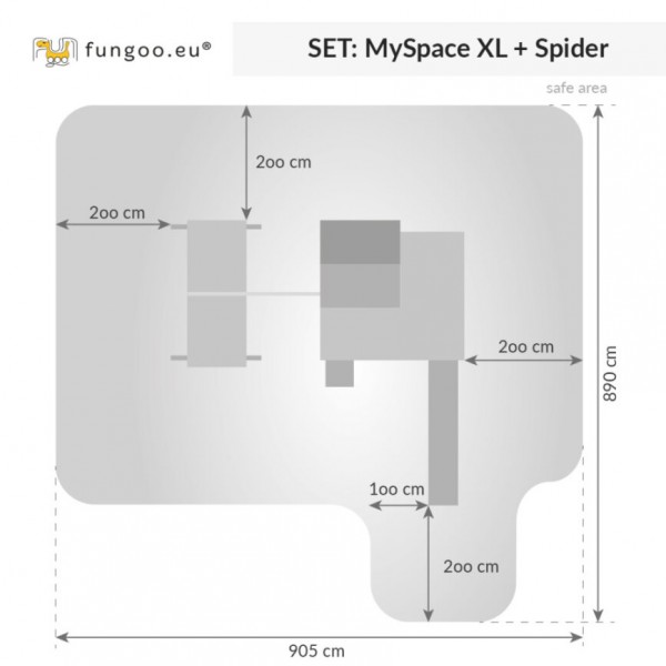 Plac zabaw My Space XL Spider Teak Fungoo