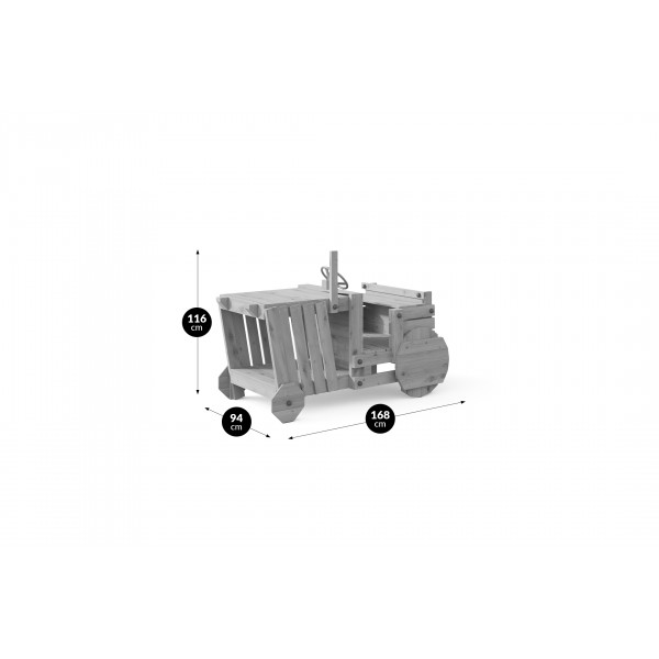 Plac zabaw Simple Tractor teak Funky