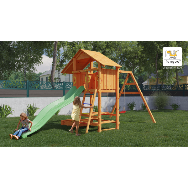 Plac zabaw Smart 1  z stolikiem piknikowym Fungoo