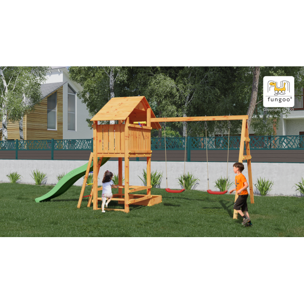 Plac zabaw Smart 1  z stolikiem piknikowym Fungoo