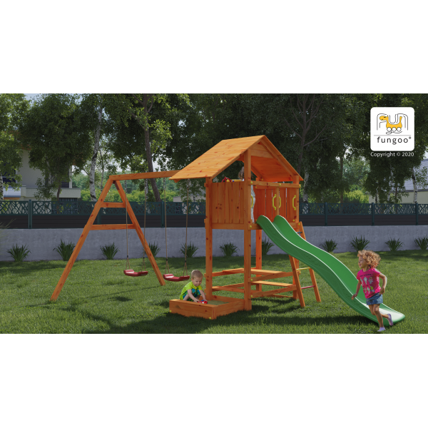 Plac zabaw Smart 1  z stolikiem piknikowym Fungoo