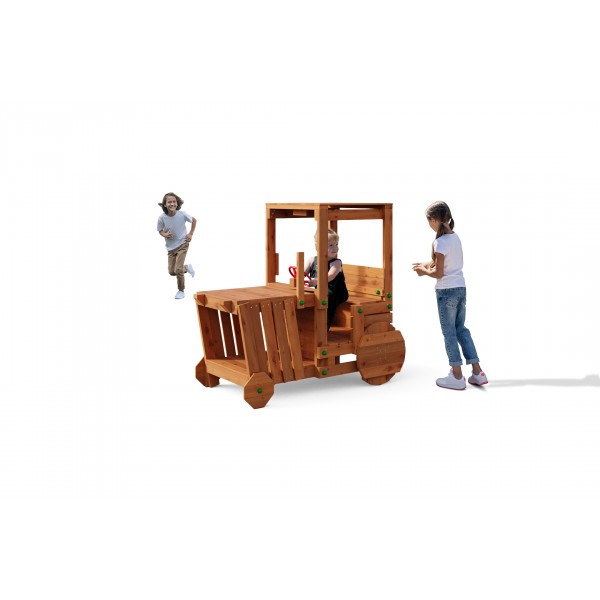 Plac Zabaw Funky Power Tractor Teak