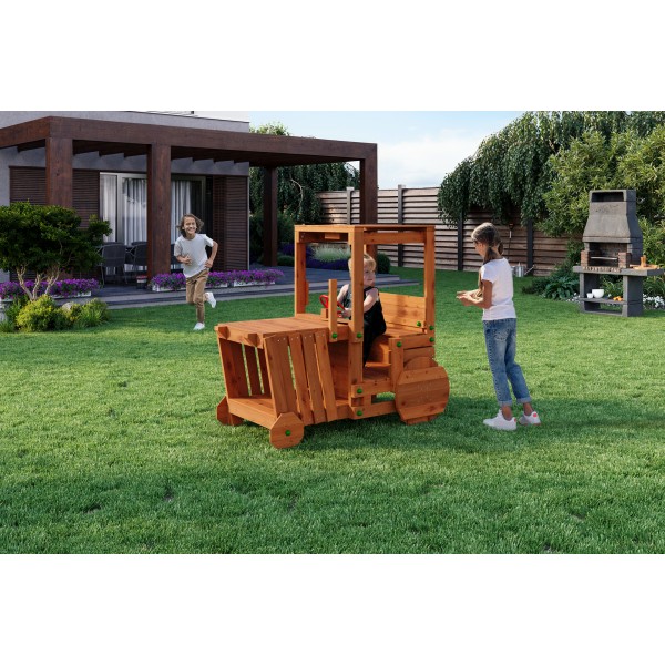 Plac Zabaw Funky Power Tractor Teak