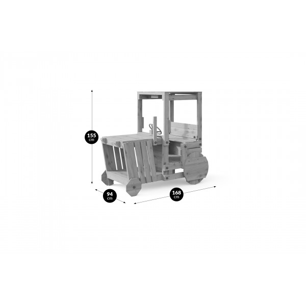 Plac Zabaw Funky Power Tractor Teak