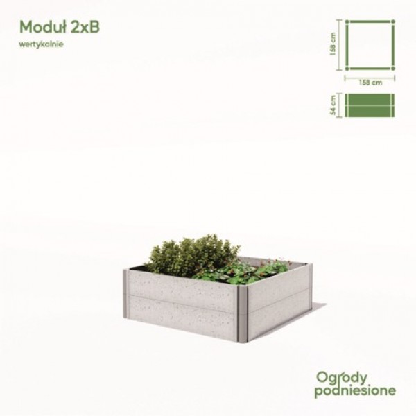 Donica betonowa 158 x 158 x 54 cm Moduł 2xB