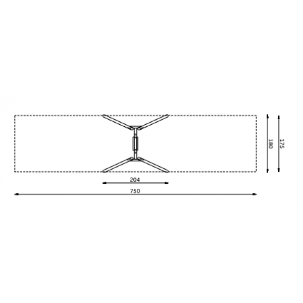 Huśtawka metalowa pojedyncza - 1m