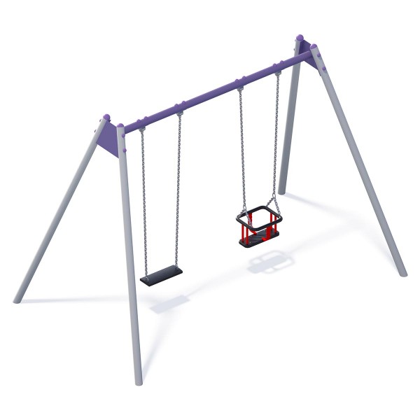 Huśtawka wahadłowa metalowa podwójna - 2,5m