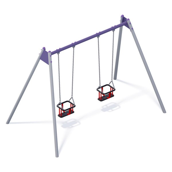 Huśtawka wahadłowa metalowa podwójna - 2,5m