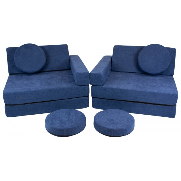 Wielofunkcyjna sofa modułowa dla dziecka Granat