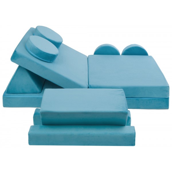 Wielofunkcyjna sofa modułowa dla dziecka Turkus
