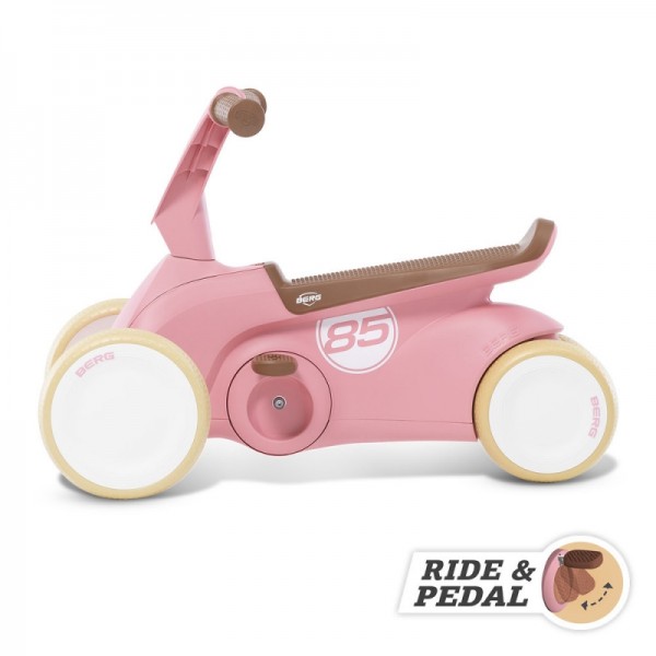 Gokart jeździk rowerek 2w1 retro pink Berg GO2 