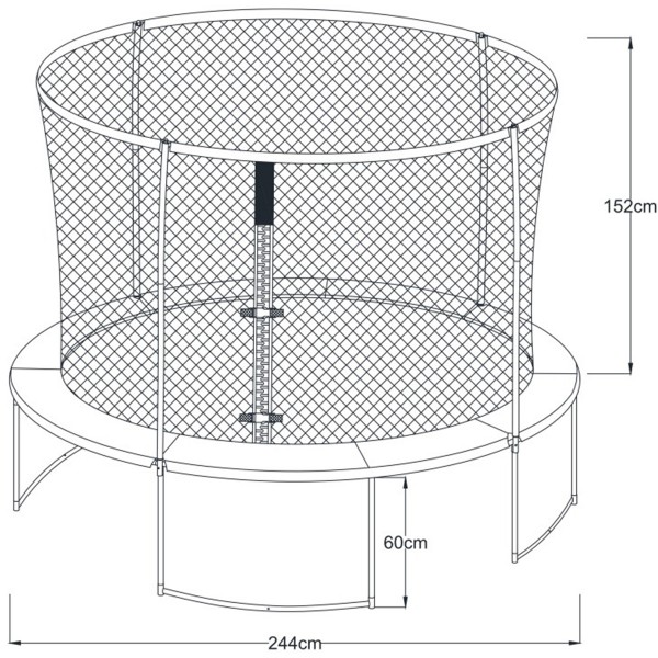 Trampolina Bostonn 244 cm + Siatka Axi