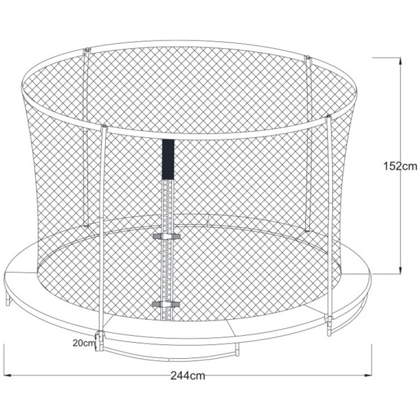 Trampolina Bostonn 244 cm + Siatka Axi