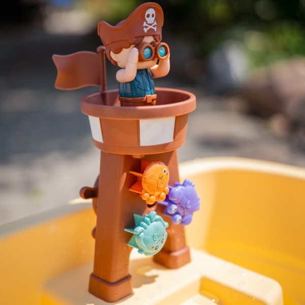 Stolik Wodny 2w1 Piaskownica Statek Piracki XL z Maszyna do Robienia Baniek Mydlanych WOOPIE 