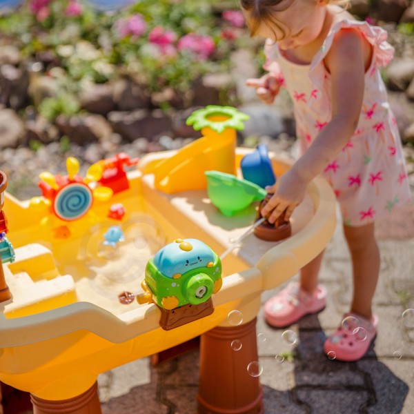 Stolik Wodny 2w1 Piaskownica Statek Piracki XL z Maszyna do Robienia Baniek Mydlanych WOOPIE 