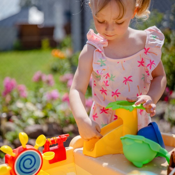 Stolik Wodny 2w1 Piaskownica Statek Piracki XL z Maszyna do Robienia Baniek Mydlanych WOOPIE 