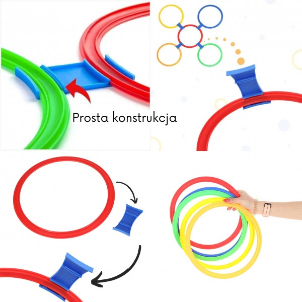 Gra w Klasy Zestaw do Skakania Pierścienie Obręcze 10 szt WOOPIE