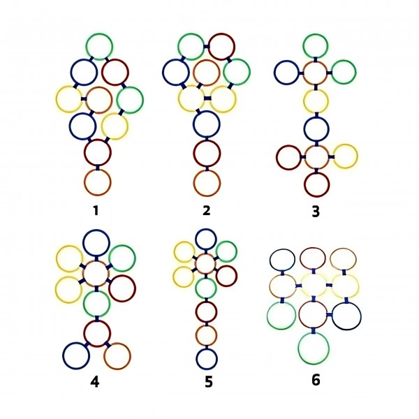 Gra w Klasy Zestaw do Skakania Pierścienie Obręcze 10 szt WOOPIE