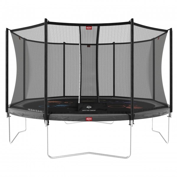 Trampolina Favorit Gray 430 cm + Siatka Bezpieczeństwa Comfort + Gra Zręcznościowo Logiczna LEVELS BERG