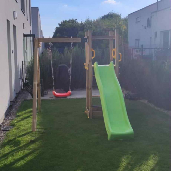 Plac zabaw Funny 3 z huśtawką i piaskownicą Fungoo