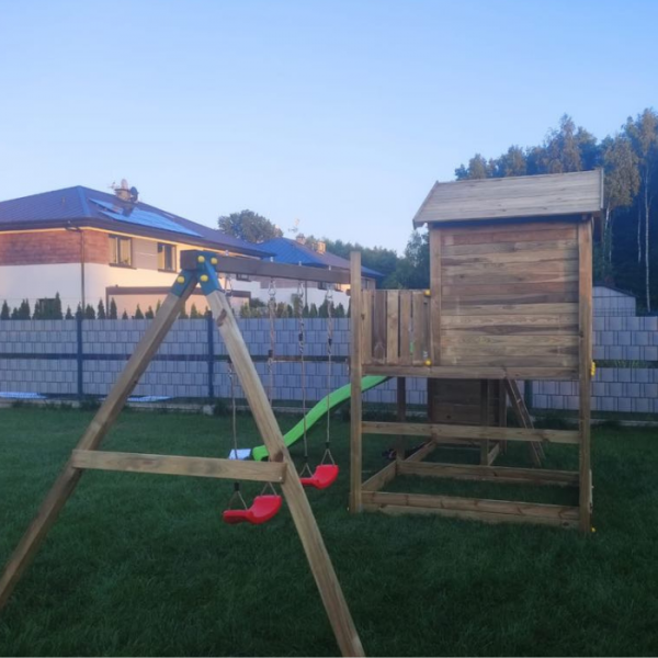 Plac zabaw Galaxy L z podwójną huśtawką Fungoo